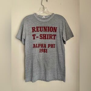 Vintage 1981 Alpha Phi Sorority Reunion T Shirt